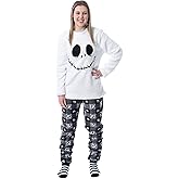 Disney The Nightmare Before Christmas Adult Jack Skellington 3 Piece Minky Pants, FlecePullover, and Socks Pajama Set