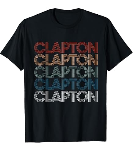 Eric Clapton Men's Vintage Live Photo T-Shirt Black Small