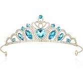CAVETEE Crown and Tiara for Women, Princess Tiara Heart Crown Happy Birthday Decorations for Party Pageant Hair Accessory