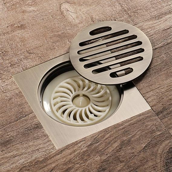 Drain Cover, Square Bathroom Floor Drain Filter Shower Removable Cover