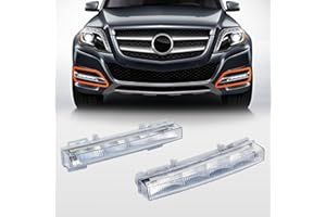 1 Pair LED Daytime Running Light DRL Fog Lamp Compatible with Mercedes Benz W166 ML350 ML550 ML63AMG 2013-2014 X204 GLK250 GL