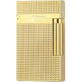 JTDunant Classic Ligne 2 Style Lighter &ndash; Iconic &ldquo;Ping&rdquo; Sound | Clous de Paris Brass, Adjustable Soft Flame, Refillable Butane, Luxury Gift for Men, Father, Husband, Boyfriend