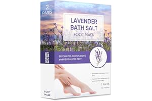 IFEZAC Foot Peel Mask, Lavender Foot Mask Natural Exfoliator for Dry Dead Skin, Callus, Peeling Foot Mask Repairs Heels & Removes Cracked Feet & Rough Heels Enjoy Baby Soft Smooth Feet