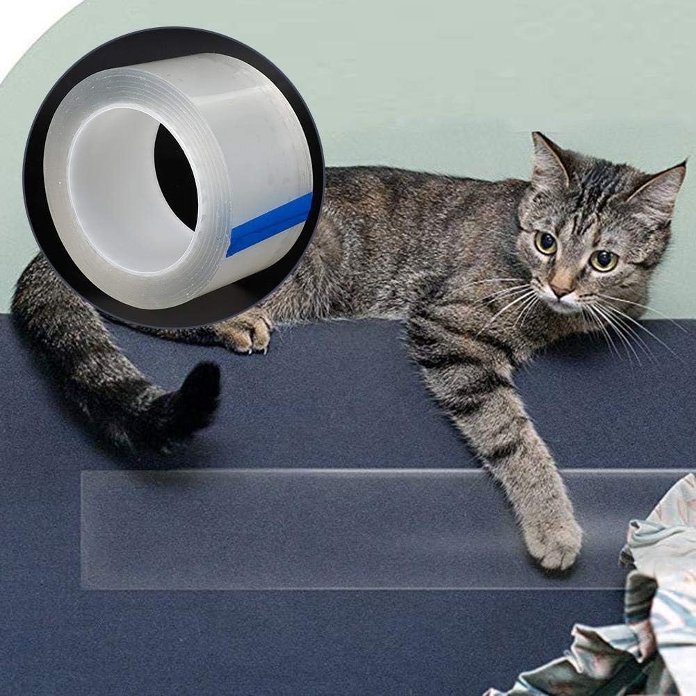 Pssopp Cat Scratch Protector Clear Cat Claw Guards Self-Adhesive Cat Scratch Furniture Protector Training Tape Protect The Carpet Sofa Door Wall Car Seat (L) - Image 5
