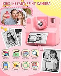 LETSHAHA Kids Camera Instant Print, Christmas