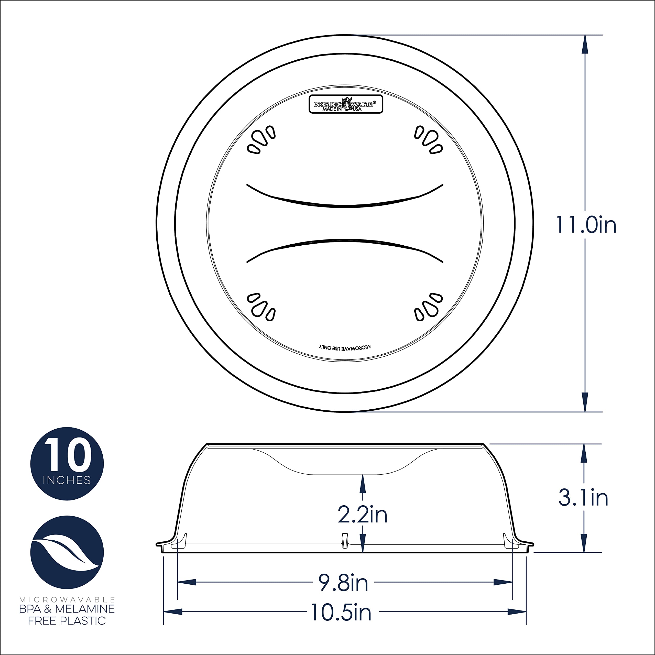 Nordic Ware Deluxe Plate Cover, 10