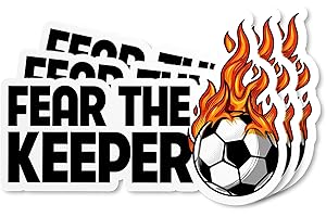 POPBEC23 (3Pcs) Fear The Keeper Sticker Funny Goalkeeper Goalie Soccer Ball Sport Waterproof Die-Cut Vinyl Sticker 3" Decal for Water Bottle Tumbler Phone Merchandise Gifts 3 Inches