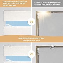 MoDanCeQ Blackout Light Filtering Cordless Top Down