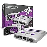 Old Skool Classiq 2 AV Version Twin Video Game System, Grey/Purple Compatible with SNES/NES Nintendo and Super Nintendo cartr