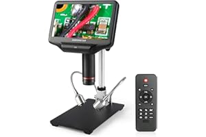 Andonstar AD407 3D HDMI Soldering Digital Microscope with 4MP UHD and 7 inch Adjustable LCD Screen USB Video Microscopes for Phone Repairing SMT SMD DIY