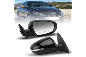 MOFOAP Passenger Side Mirror Compatible with 2011 2012 2013 Kia Optima Mirrors with Turn Signal Light,Power Glass,Manual Folding,Replace KI1321152 Black (5 Pins)
