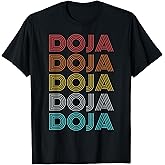 Doja Shirt Vintage Retro Apparel Unisex-Adult Retro T-Shirt Black Small Short Sleeve T-Shirt