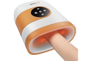 SHINE WELL Hand Massager for Arthritis and Carpal Tunnel, with Heat and Compression,3 Modes 3 Intensities 2 Heat Levels Finger Massager, Gifts for Women