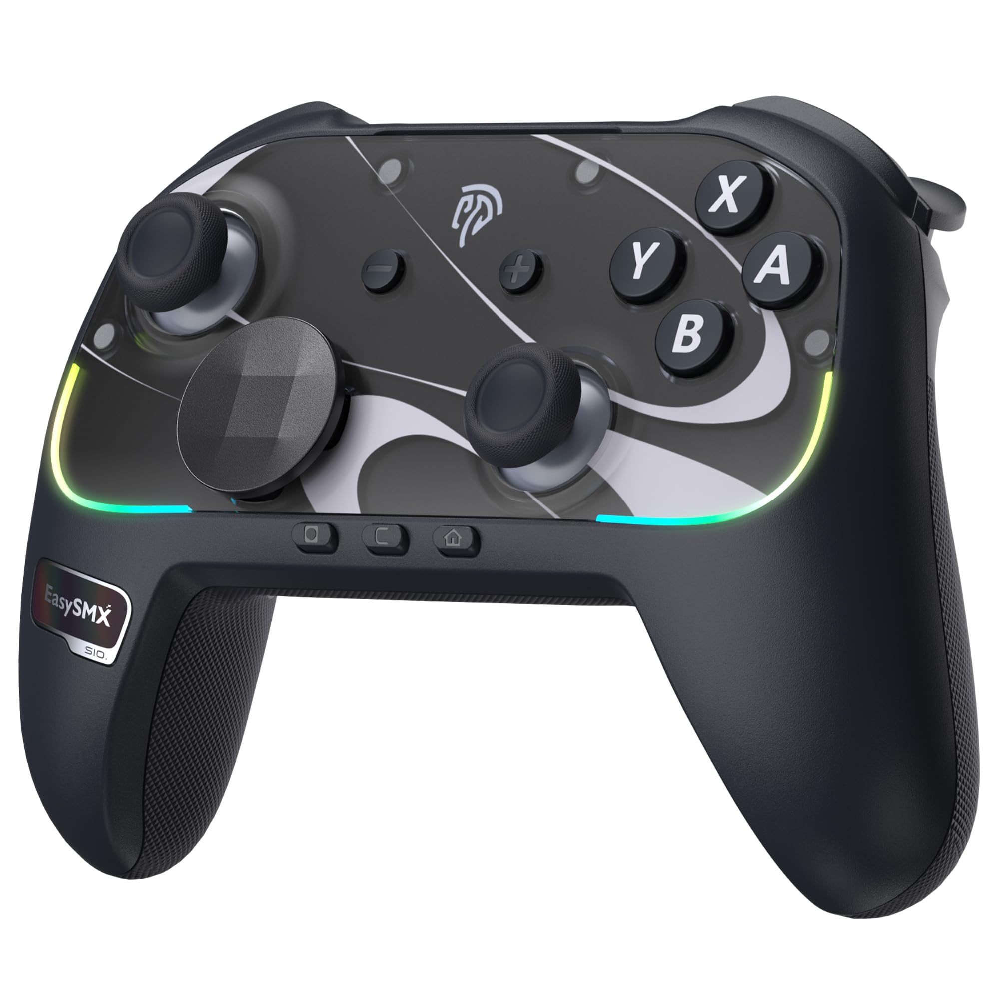 Photo 1 of EasySMX S10 Controller for Switch 2/ Switch/PC-One Key Wake-up, TMR Anti-Drift Joystick, Mechanical Buttons, 6 Axis Gyro, Bluetooth Switch Controller with RGB & Swappable D-Pad