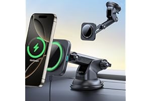 ESR for 15W MagSafe Car Mount Charger, Dashboard/Windshield Magsafe-Certified Magnetic Phone Holder Car Wireless Charger for 