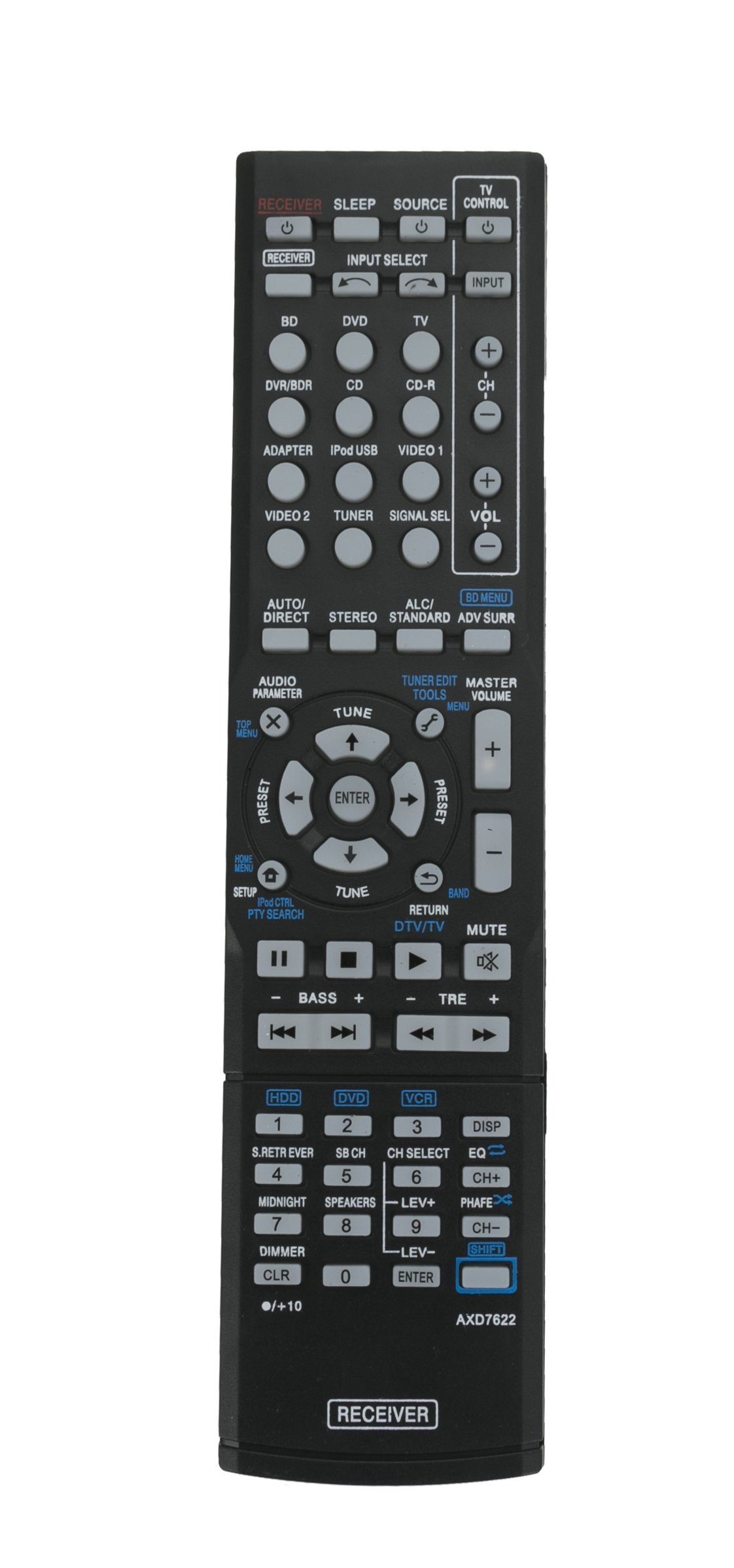 VINABTY AXD7622 Replace Remote for Pioneer AXD7624 VSX-321-KP VSX-23TXH VSX-523-K VSX-42 SX-319V VSX-321 VSX-420-K VSX-421 VSX-519V-K VSX-520 VSX-521 VSX-522 VSX-524 VSX-819H VSX-821 VSX-823 VSX-921