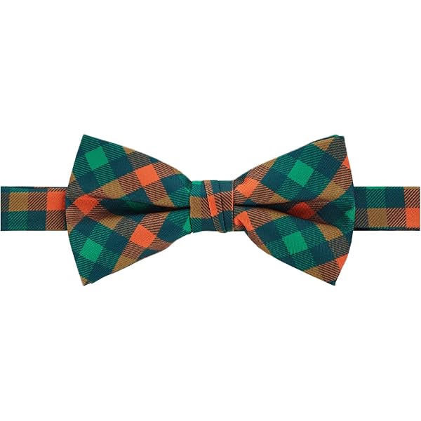 green and orange bow tie