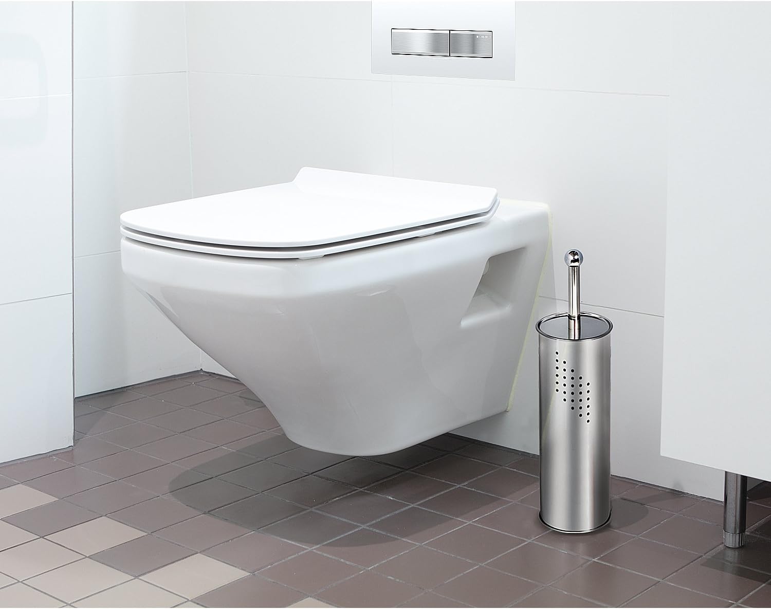 Tatkraft Kaiser Escobilla WC | Escobillero Baño de Pie Acero ...