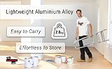The Workplace Depot 4 Step Aluminium Ladder 150kg Anti Slip Handrail view 5