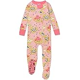 HonestBaby baby-girls Non-slip Footed Pajamas One-piece Sleeper Zip-front Pjs 100% Organic Cotton for Baby Girls