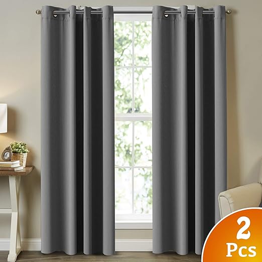 Amazon Com Blackout Curtains Panels For Bedroom Three Pass