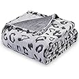 SOCHOW Flannel Fleece Cheetah Print Throw Blanket for Women, Lightweight Super Soft Cozy Plush Blanket, 50 x 60 Inches Black Leopard