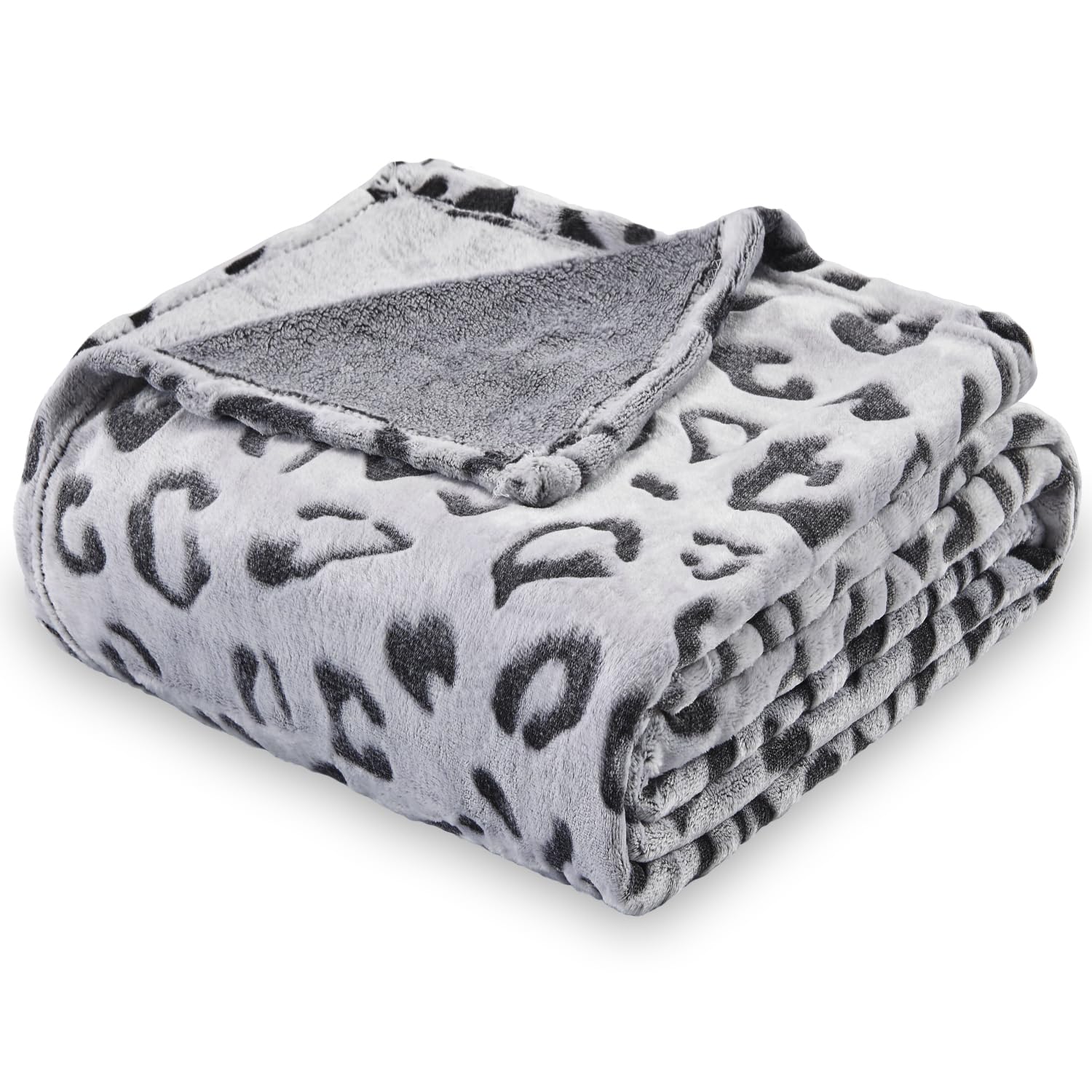 SOCHOW Uragiri Flannel Fleece Throw Blanket, Lightweight Super Soft Cozy Plush Bed Blanket, 127cm × 150cm, Black Leopard — image 1