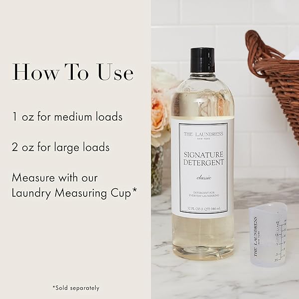 THE LAUNDRESS LUXURY LAUNDRY DETERGENT, 31 LOADS, SCENTED SIGNATURE CLASSIC FRAGRANCE, CONCENTRATED TRIPLE ENZYME DEEP CLEANING AND TARGETED STAIN REMOVER, 96% USDA BIOBASED PRODUCT