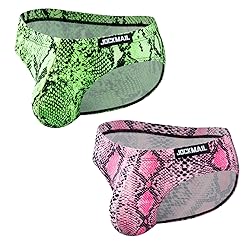 JOCKMAIL 2PCS/Pack Men's Leopard Print Underwear