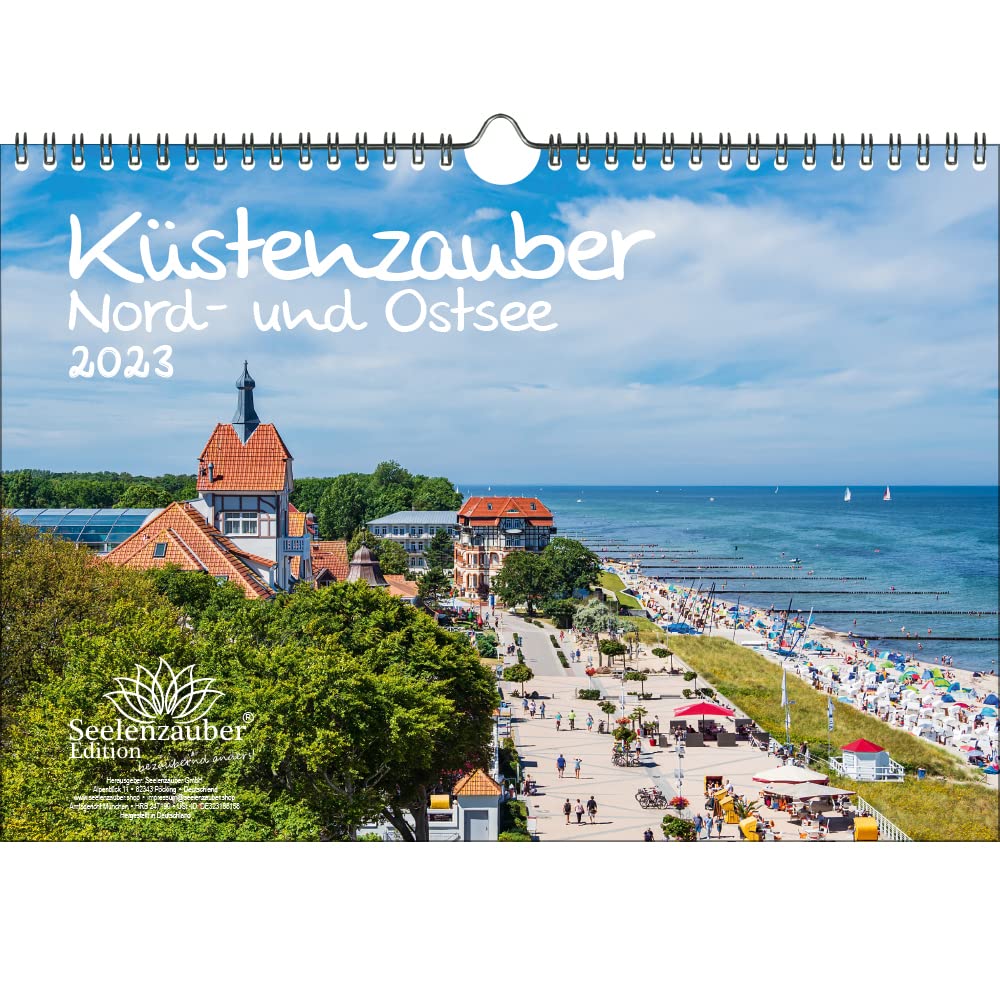 Küstenzauber North and Baltic Sea DIN A4 Calendar for 2023 Coast - Seelenzauber