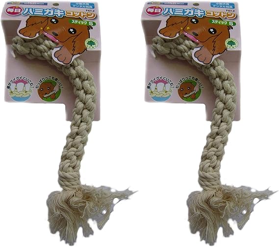 Amazon ドギーマン 犬用おもちゃ 毎日ハミガキコットン スティック S サイズ 2本 ドギーマン 噛むおもちゃ 通販