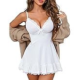 Avidlove Women Lingerie Lace Chemise V Neck Sexy Nightgown Modal Babydoll Sleepwear