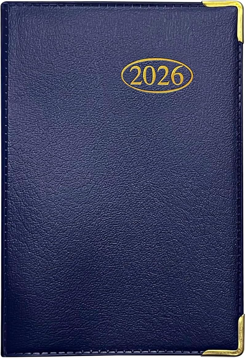 MantraRaj 2026 Week to View Diary PVC Cover Blue 11x7cm Pocket Planner