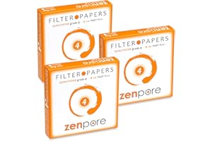ZENPORE Qualitative Filter Paper 11cm Lab Filter Paper for Chemistry, Standard Qualitative Grade 4-Fast Flow 110mm(100 Discs)(Set of 3 x 100 discs)