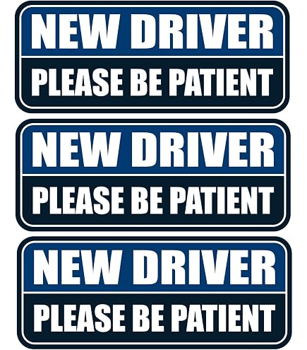 2 Magnete Für Auto – „New Driver“ & „Please Be Patient“, Reflektierend, 30,5 X 7,6 Cm, Abnehmbar