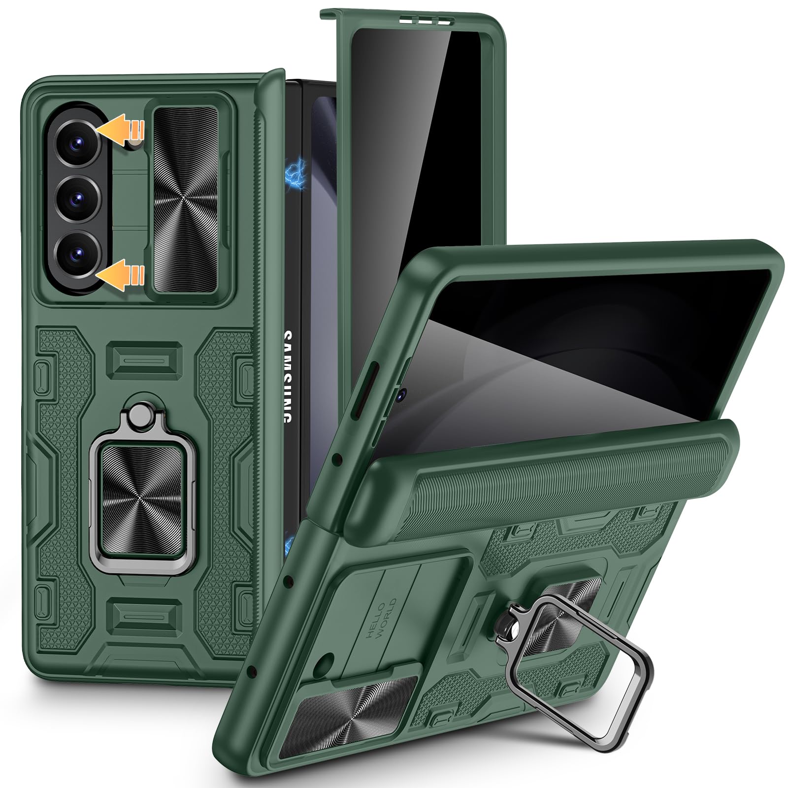 VEGO for Samsung Galaxy Z Fold 5 Case with Hinge