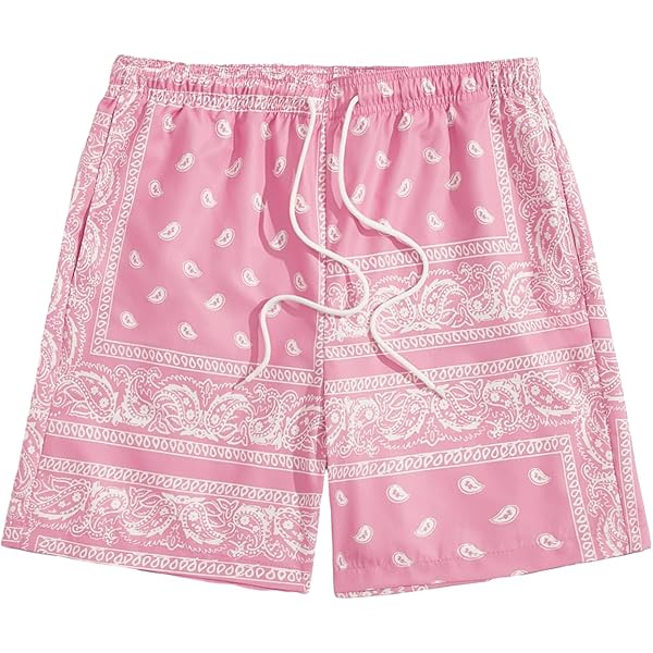 MECH-ENG Mens Paisley Shorts Workout Boxing Running Shorts