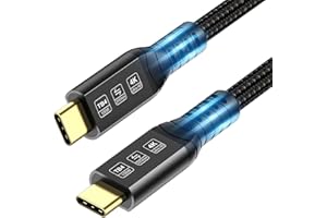 USB C Cable 16.4 ft/ 5m Compatible with Thunderbolt 3 Support 20Gbps Data Sync, Charging 100W, 4K Display for MacBook, iPad, 