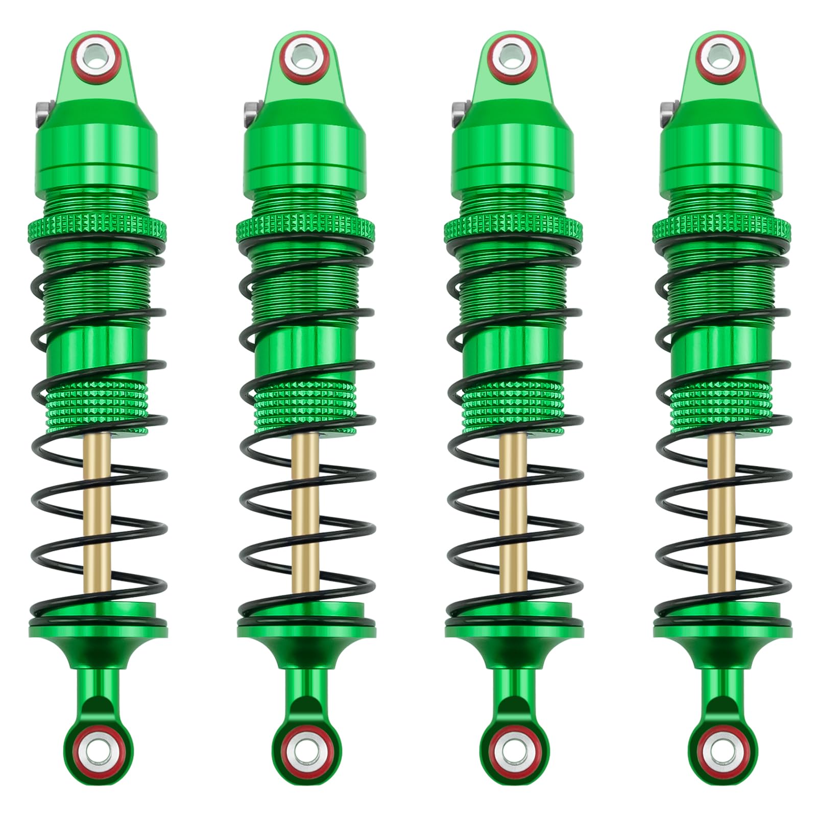 AXspeed 4pcs Shock Kits Aluminium Shock Absorber Dampers for 1/16 TRX Mini Maxx RC Car (Green)