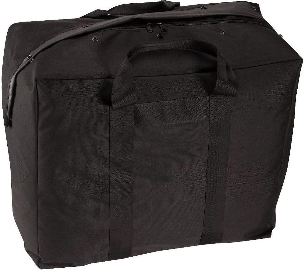 Black Air Force Flyers Aviator Pilot Parachute Flight Kit Bag