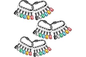 SOPCLANE 36PCS Bit Holder 1/4 Socket, Hex Shank Drill Bit Holder for Impact Driver Drill Bit Keychain Extension Bar Quick Release Drill Bit Holders, Screwdriver Bit Holder for Tools and Gifts for Men