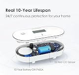 WISUALARM Carbon Monoxide Detector with 10 Year Sealed Battery LCD Display view 5