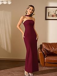 HTZMO Women Elegant Summer Bodycon Maxi Dress