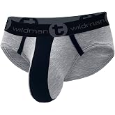 Wildmant Stretch Cotton Big Boy Pouch Brief Gray/Black