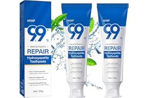 2 Pack Hydroxyapatite Toothpaste, Toothpastes for Sensitive Teeth and Enamel Support, Peppermint Flavor, Fresh Breath, 240g T
