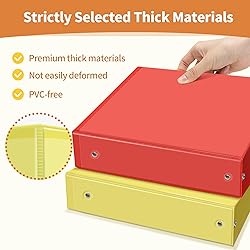 SUNEE 3 Ring Binder 2 Inch 1 Pack, Clear View