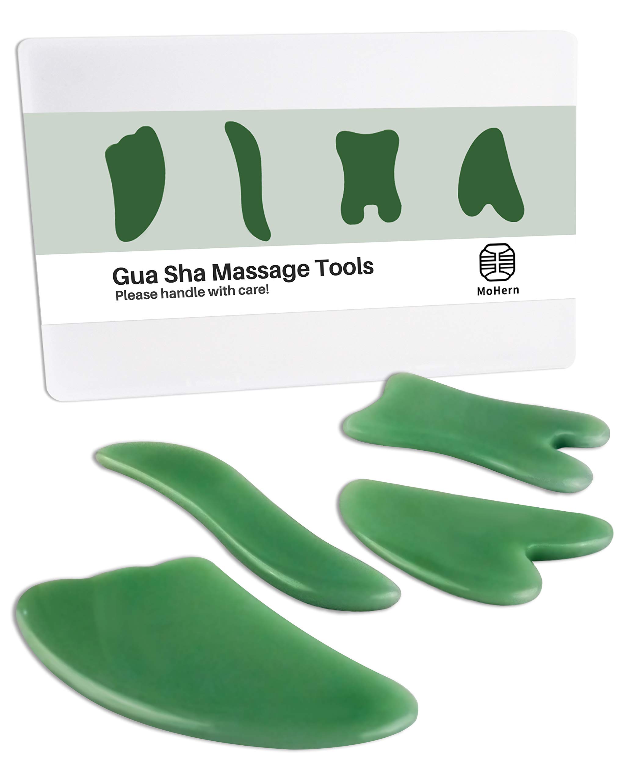 Photo 1 of ***1 piece mjissing*** MoHern Gua Sha Massage Tools, 4 Pcs Gua Sha Tools of Multi-Shapes, Guasha Scraping Massage Tools for Face and Body