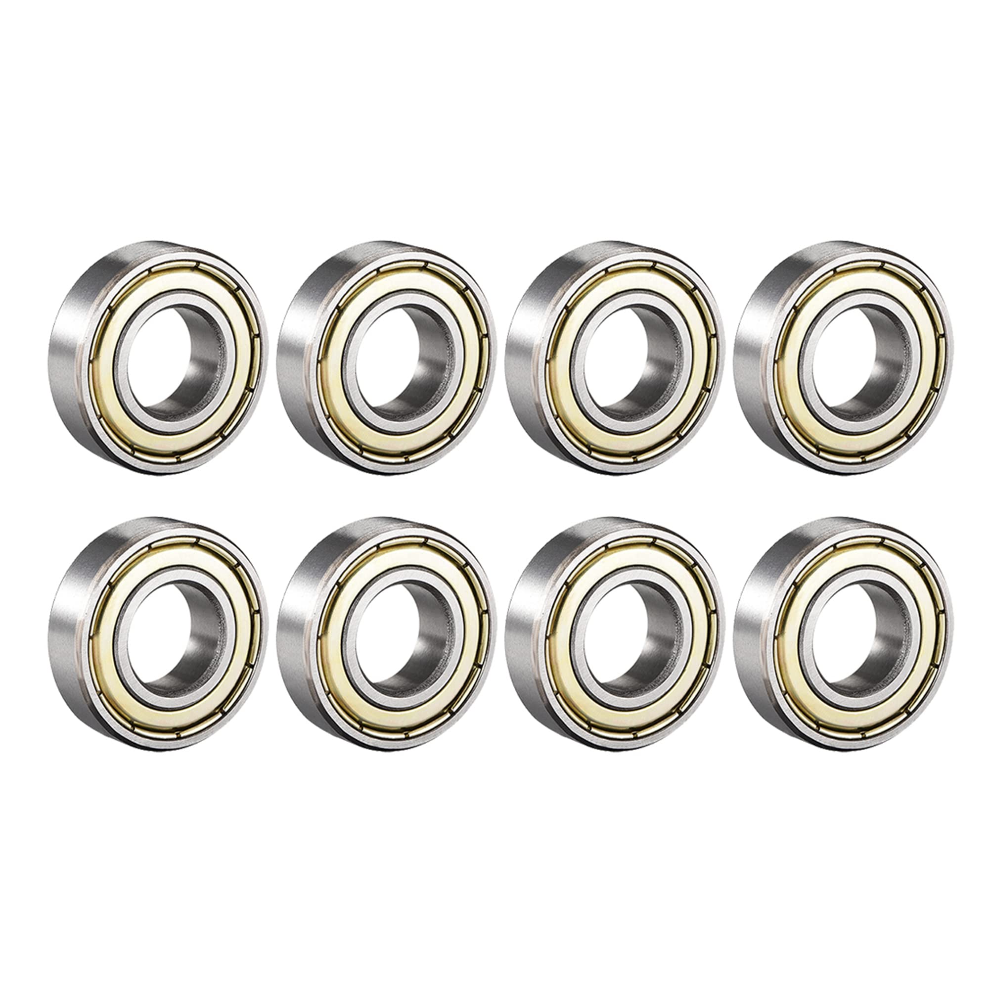 sourcing map 8pcs 6002ZZ Ball Bearing 15mmx32mmx9mm Double Shielded 6002-2Z