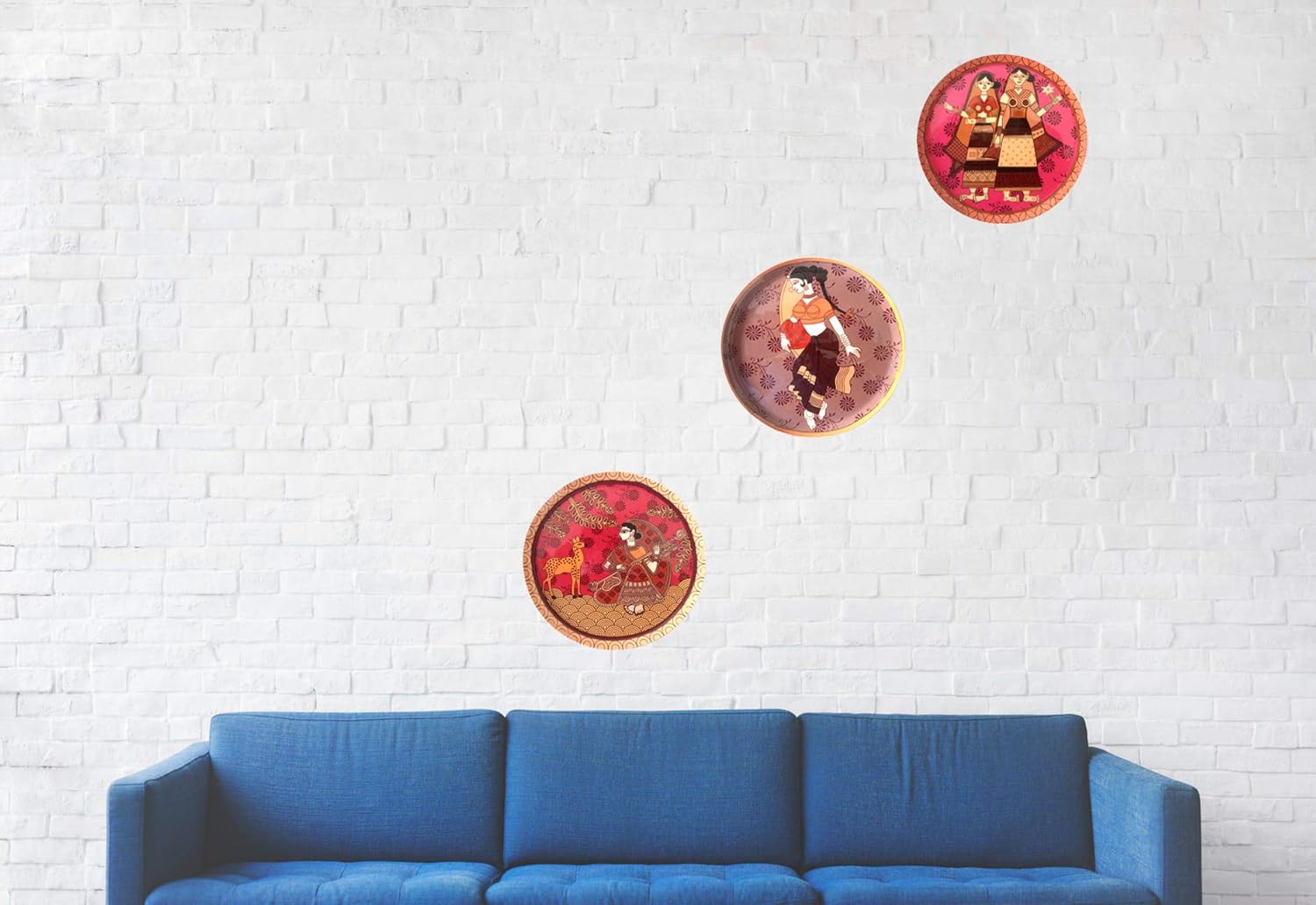 Buy Limra Decorative Wall Plates Set Of 3 Plates 8 Inc Round