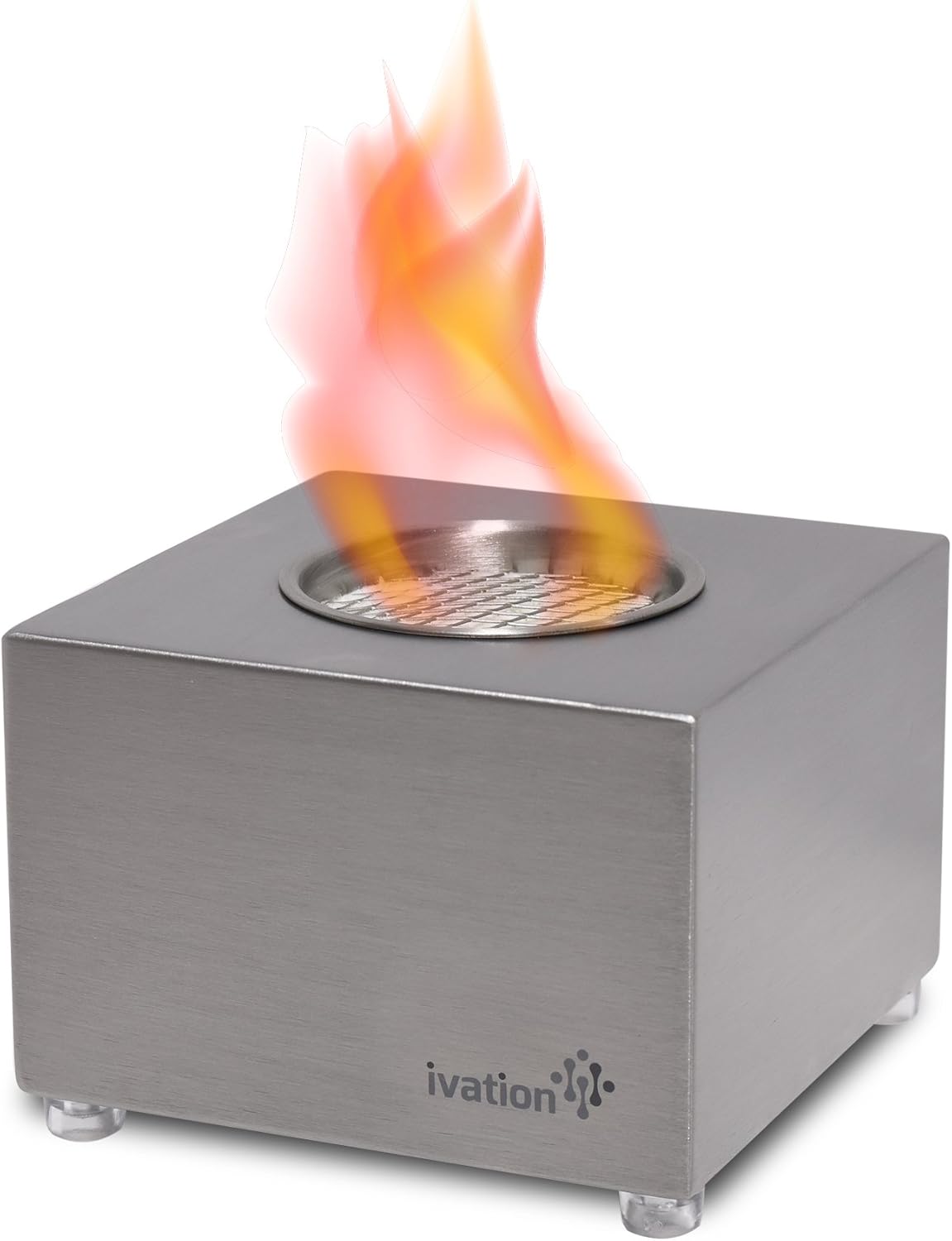 outdoor tabletop fireplace on Amazon Com Ivation Vent Less Mini Tabletop Fireplace Stainless Steel Portable Bio Ethanol Fireplace For Indoor Outdoor Use Includes Decorative Fireplace Fuel Canister Flame Snuffer Stainless Steel Home Kitchen